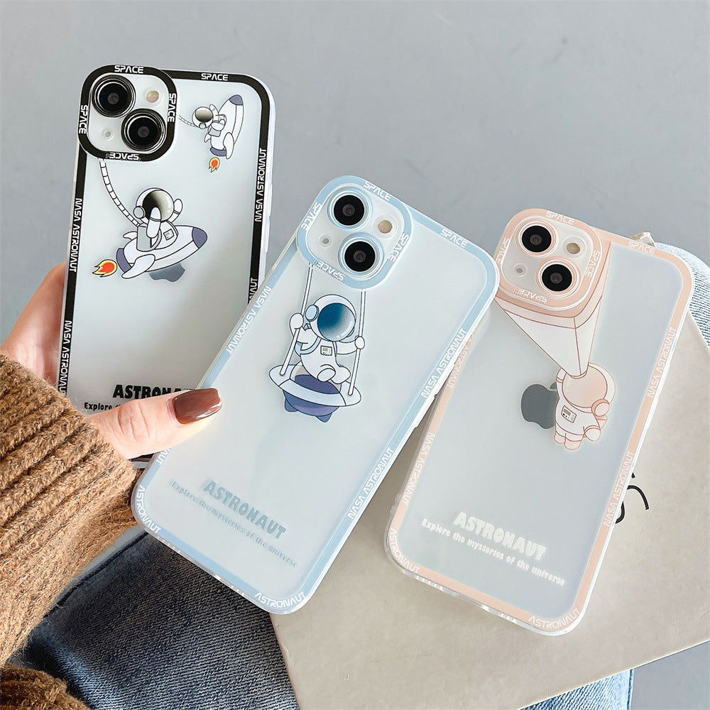 Silicone Astronaut Printed Transparent Phone Case Silicone Astronaut Printed Transparent Phone Case